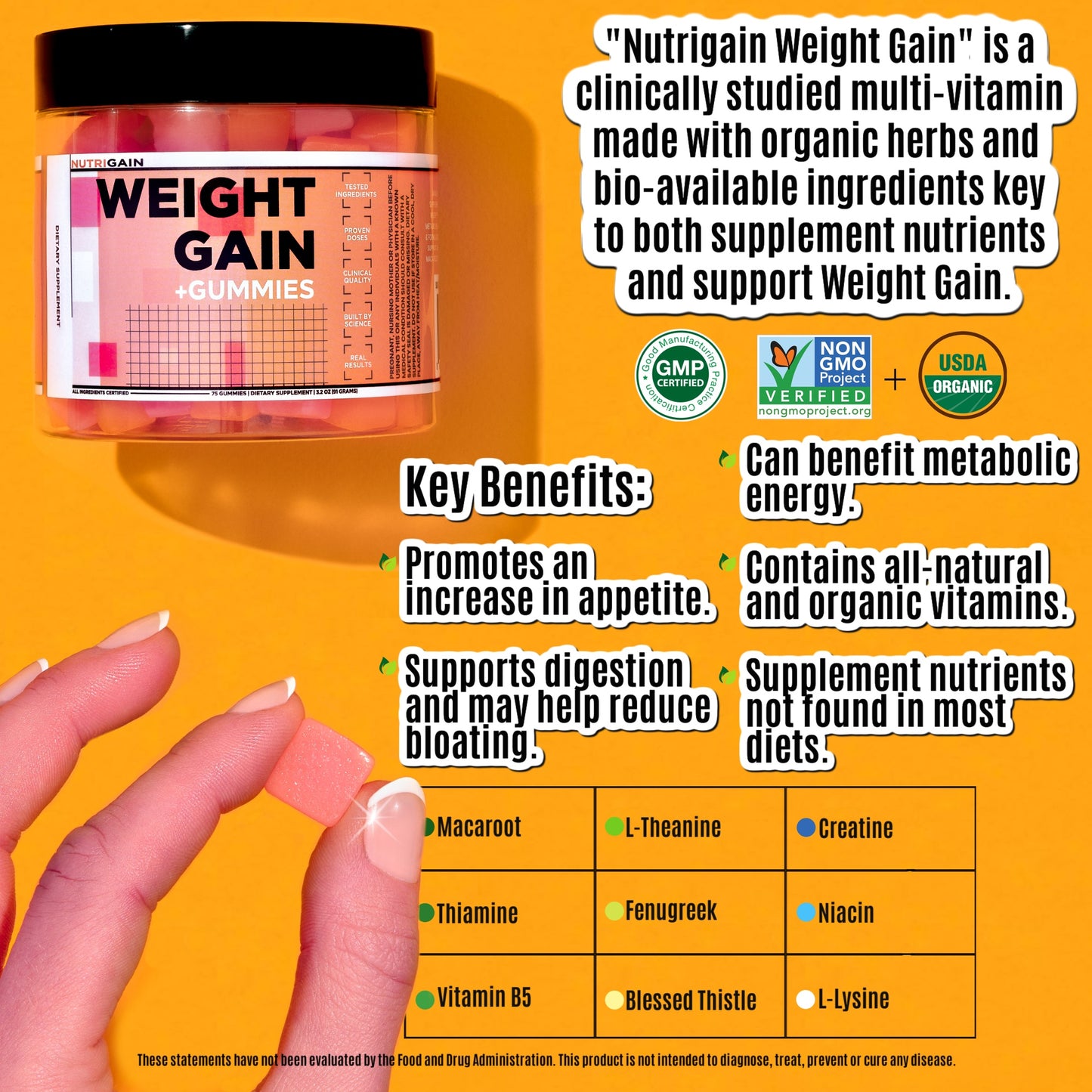 NutriGain Weight Gain Gummies